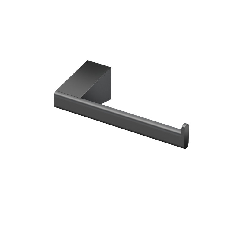 Matte Black Wall Mounted Euro Toilet Paper Holder