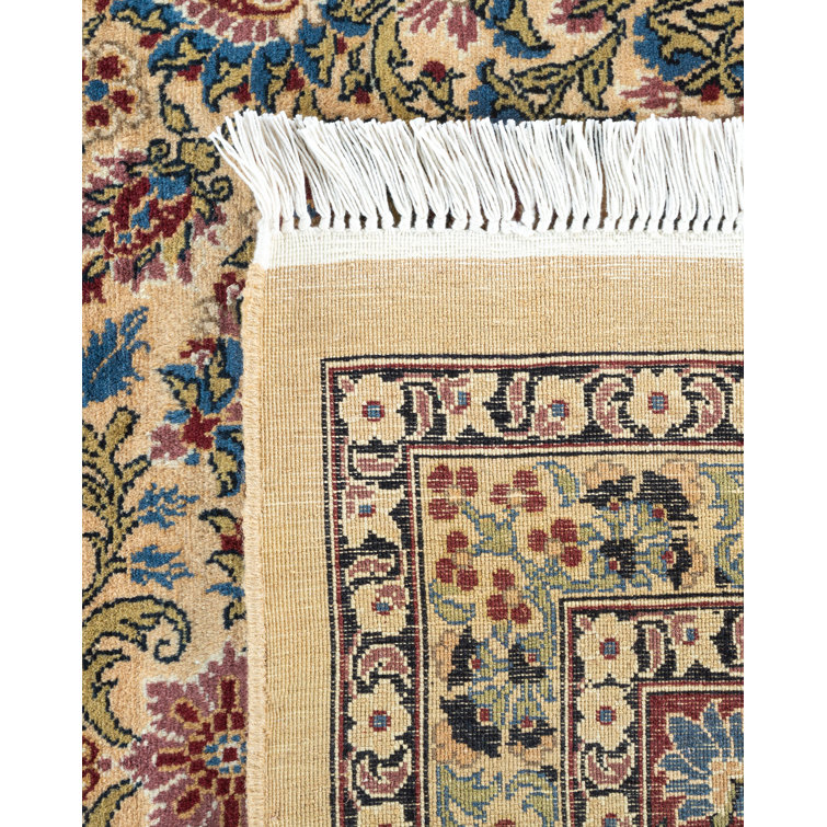 Ivory Hand-Knotted Wool Traditional 9' x 12' Area Rug