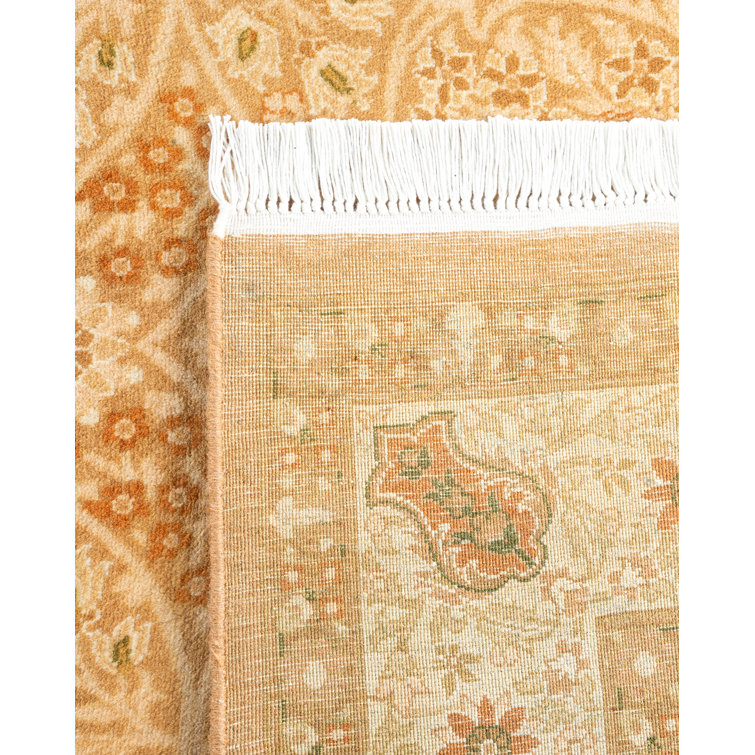 Handmade Brown Wool 8' x 10' Oriental Area Rug