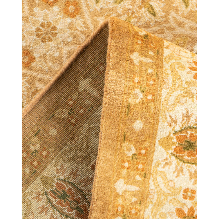 Handmade Brown Wool 8' x 10' Oriental Area Rug