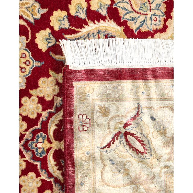 Handmade Red Wool 4' x 6' Oriental Area Rug
