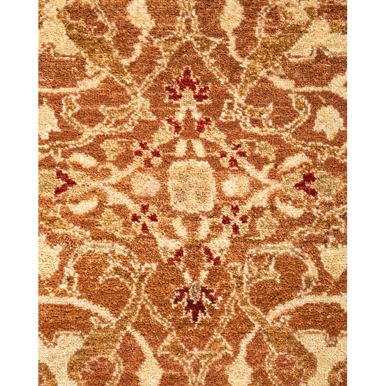 Handmade Brown Wool 8' x 10' Traditional Area Rug