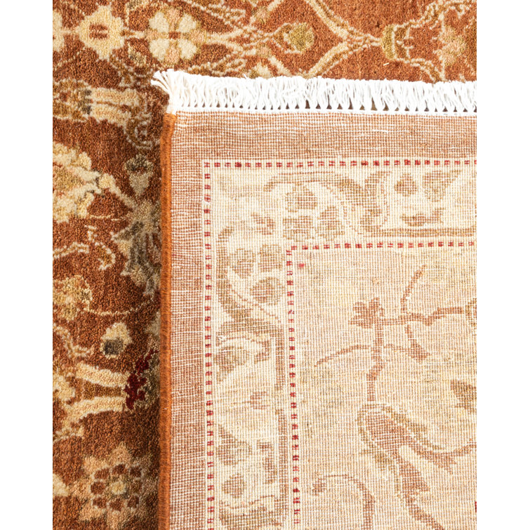 Handmade Brown Wool 8' x 10' Traditional Area Rug