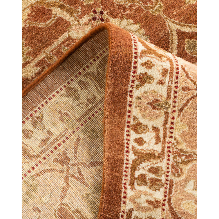 Handmade Brown Wool 8' x 10' Traditional Area Rug