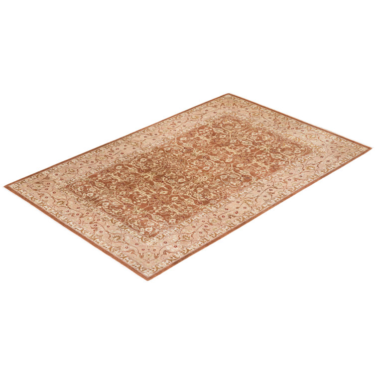 Handmade Brown Wool 8' x 10' Traditional Area Rug