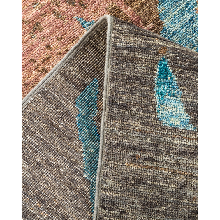 Hand-Knotted Gray Wool Abstract 8' x 10' Rug