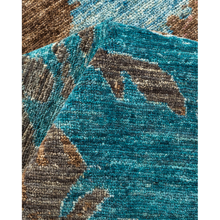 Hand-Knotted Gray Wool Abstract 8' x 10' Rug