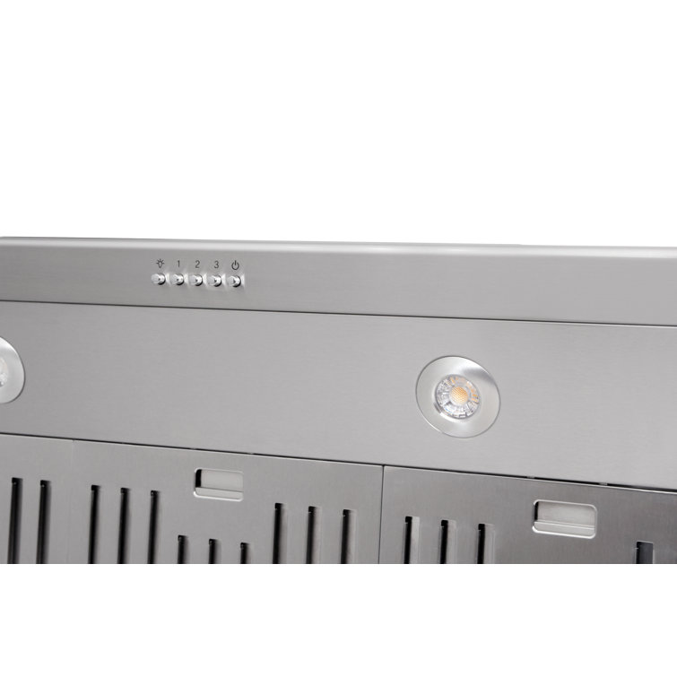 36" Stainless Steel Convertible Wall Mount Range Hood with Charcoal Filter