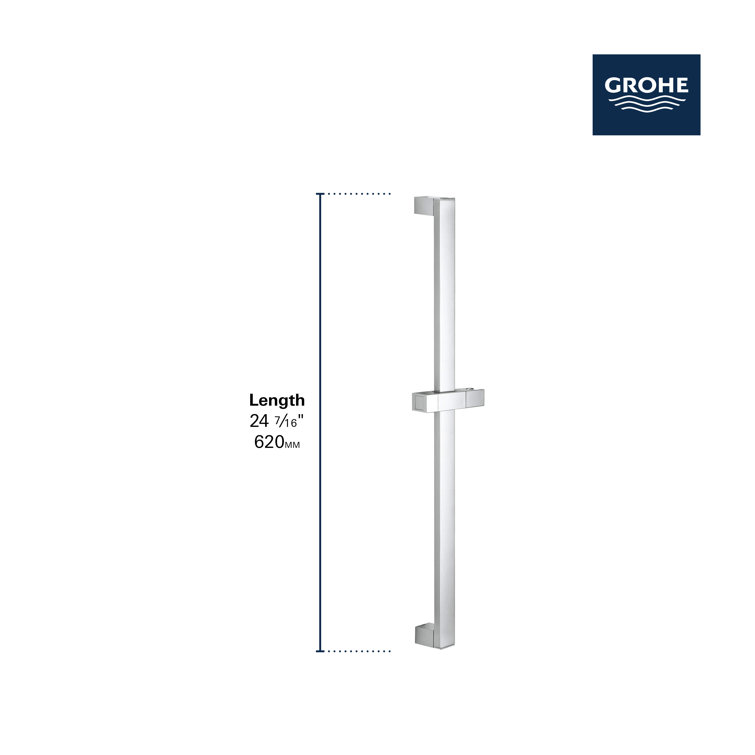 Eurocube Chrome Adjustable Height Rain Shower System