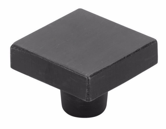 Square Flat Black Bronze Patina Cabinet Knob