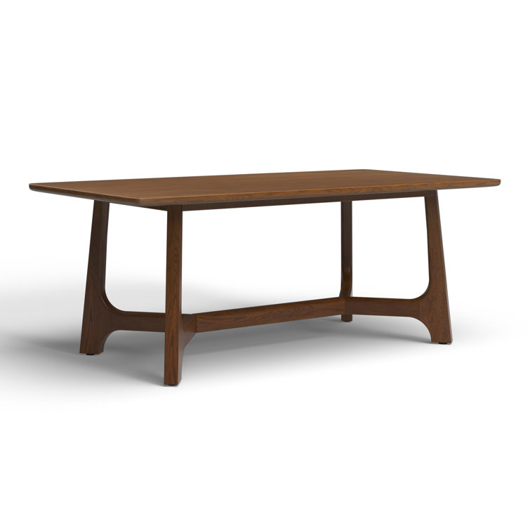 Burk 76" Medium Oak Rectangular Trestle Dining Table