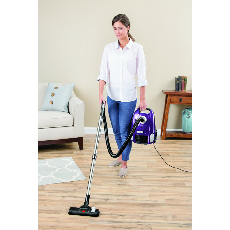 Grapevine Purple Lightweight Bagged Canister Vacuum Cleaner