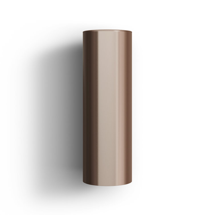 Bronze 2-Light Cylinder Outdoor Aluminum Wall Sconce