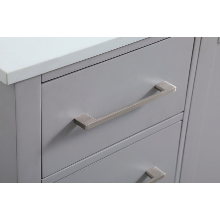 Grey 54'' Single Bathroom Vanity with Calacatta Marble Top