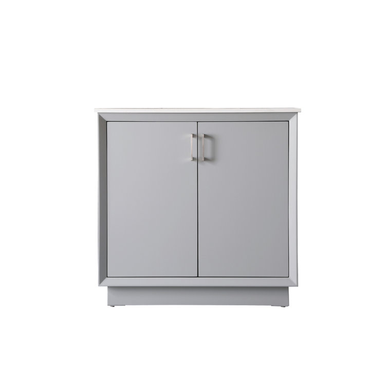 Hayes 36'' Grey Single Vanity with Engineered Marble Top