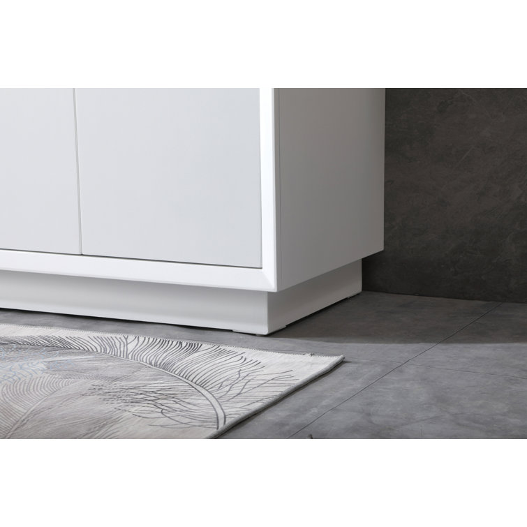 Hayes 36'' White Freestanding Bathroom Vanity with Engineered Marble Top