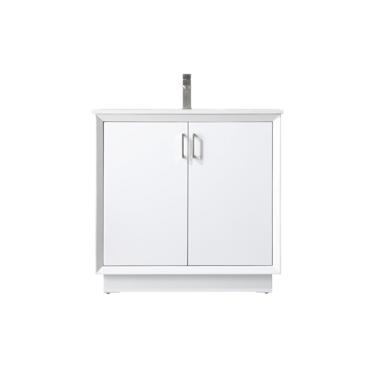 Hayes 36'' White Freestanding Bathroom Vanity with Engineered Marble Top