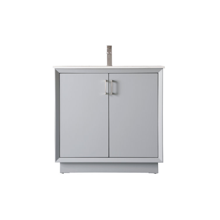 Hayes 36'' Grey Single Vanity with Engineered Marble Top