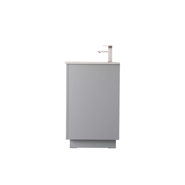 Hayes 36'' Grey Single Vanity with Engineered Marble Top