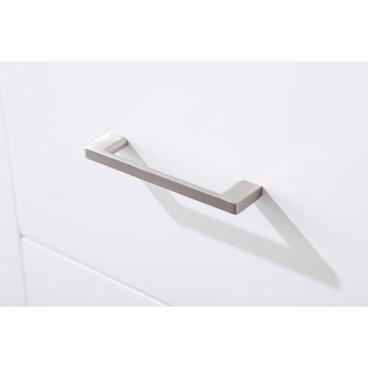 Hayes 60'' White Freestanding Bathroom Vanity with Engineered Marble Top