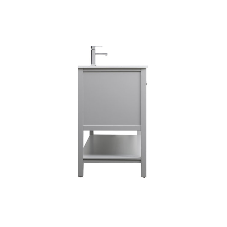 Heath 54'' Gray Double Vanity with Engineered Marble Top