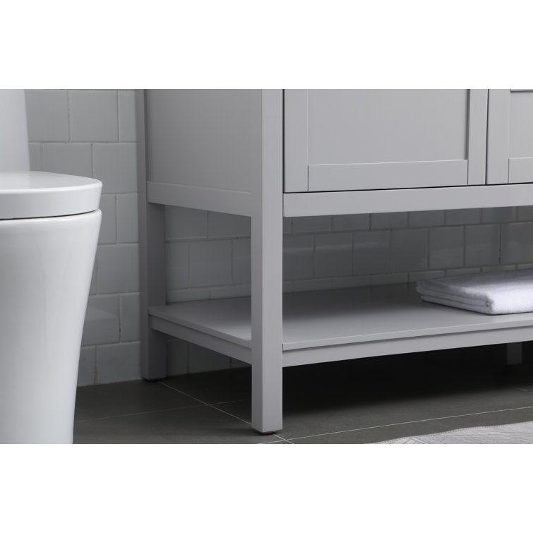 Heath 54'' Gray Double Vanity with Engineered Marble Top