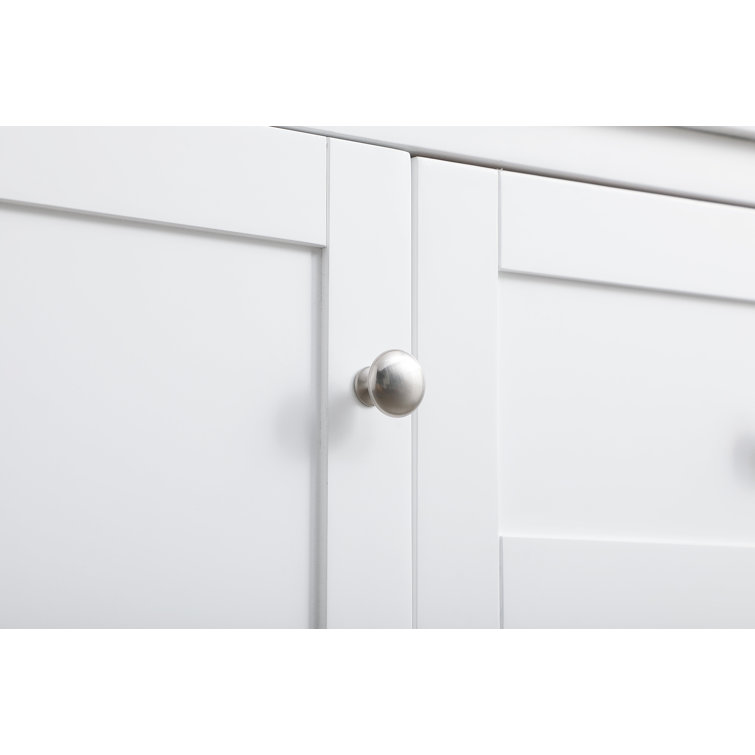 Heath 60'' White Freestanding Double Bathroom Vanity with Engineered Marble Top