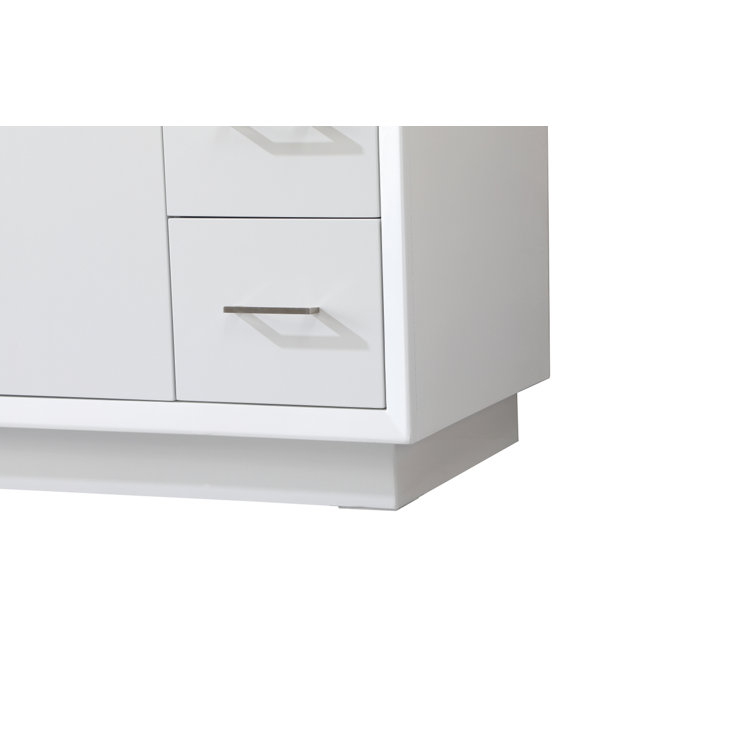 Hayes 84'' White Double Vanity with Engineered Marble Top