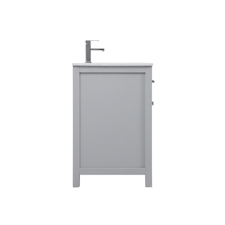 Lewis 48'' Gray Single Bathroom Vanity with Marble Top