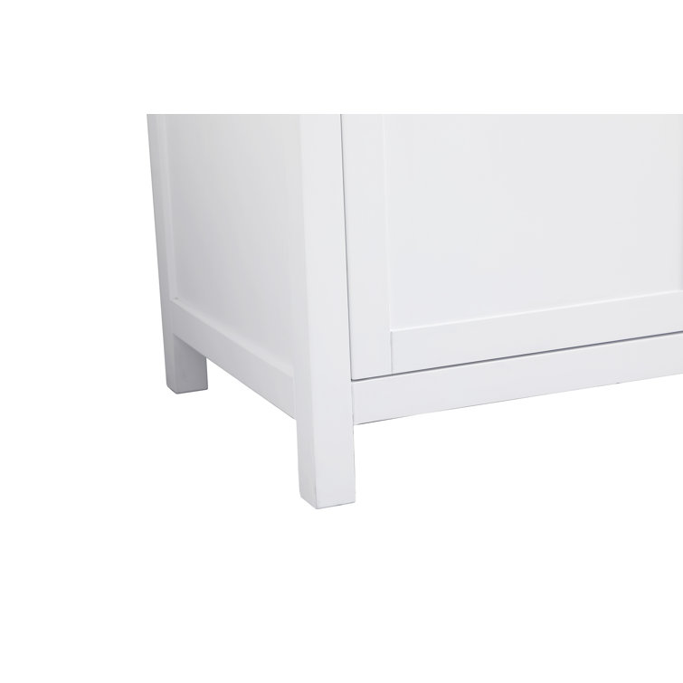 Lewis 60'' White Freestanding Double Vanity with Marble Top