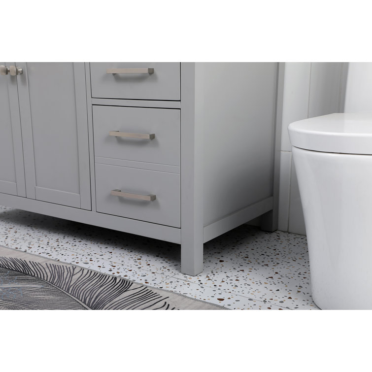 Lewis 42'' Gray Single Bathroom Vanity with Calacatta Marble Top