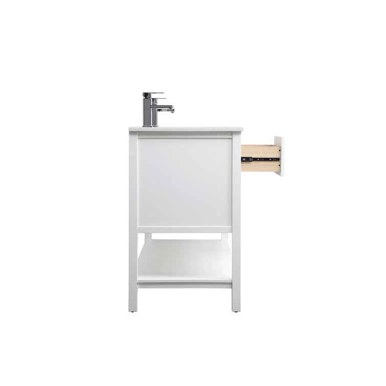 Heath 60'' White Freestanding Double Vanity with Marble Top