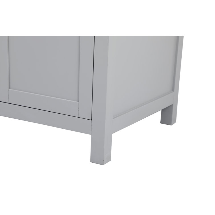 Lewis 48'' Gray Single Bathroom Vanity with Marble Top