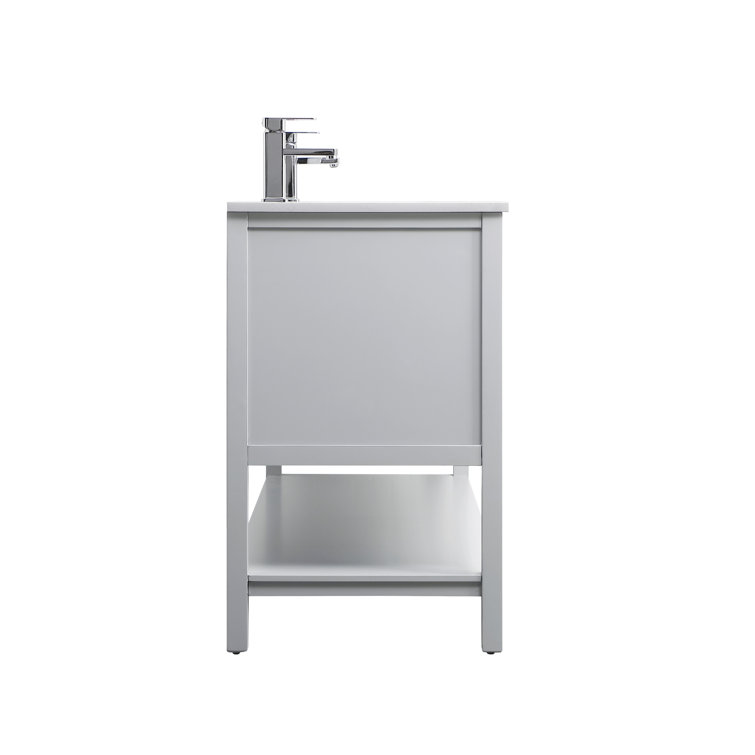Heath 60'' Gray Freestanding Double Vanity with Marble Top