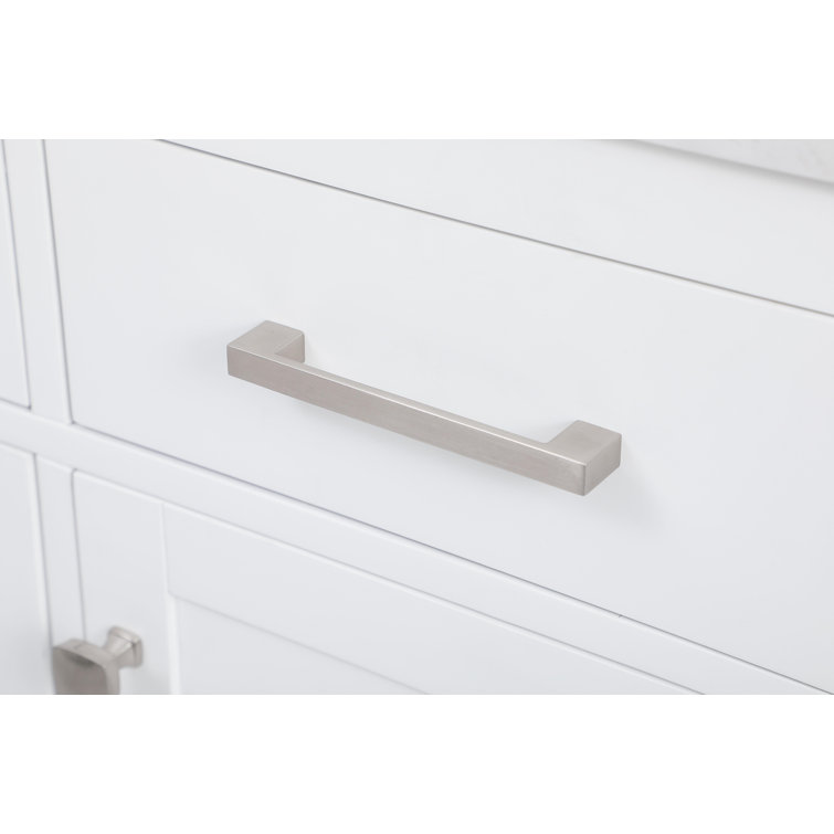 Lewis 48'' White Single Bathroom Vanity with Engineered Marble Top
