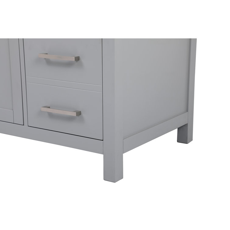 Lewis 42'' Gray Single Bathroom Vanity with Calacatta Marble Top