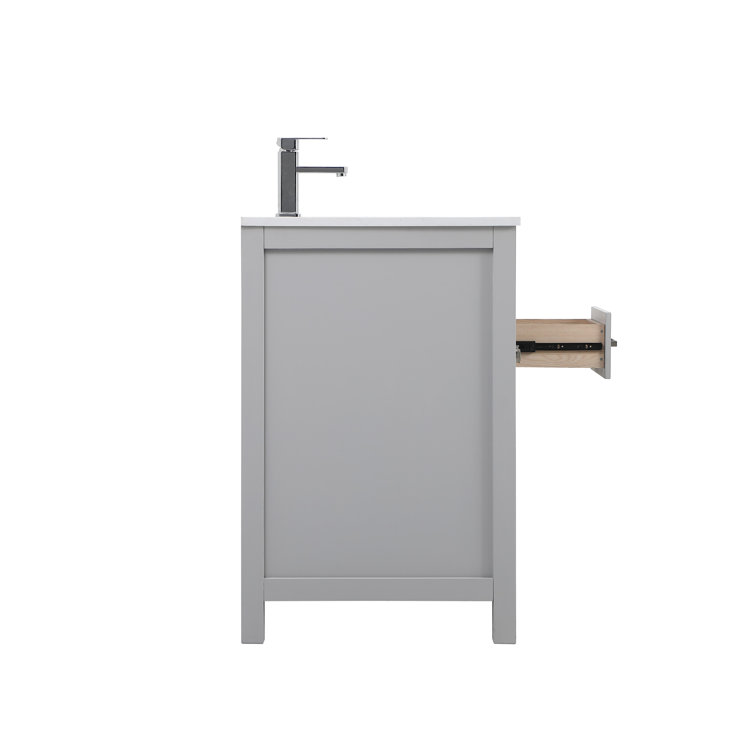 Lewis 42'' Gray Single Bathroom Vanity with Calacatta Marble Top