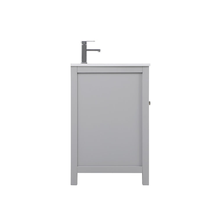 Lewis 42'' Gray Single Bathroom Vanity with Calacatta Marble Top