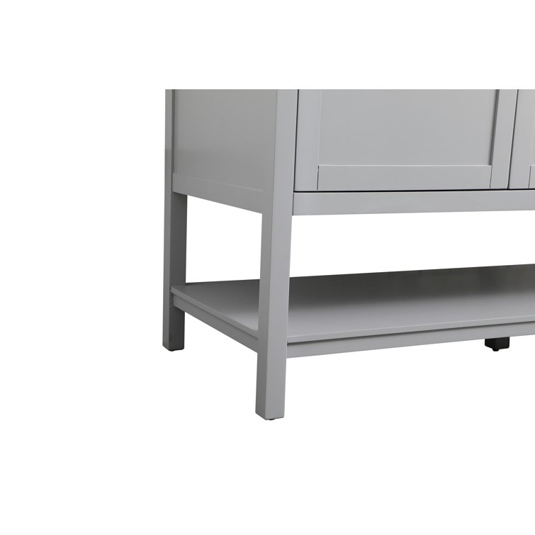 Heath 60'' Gray Freestanding Double Vanity with Marble Top