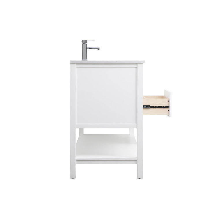 Heath 54'' White Double Vanity with Engineered Marble Top