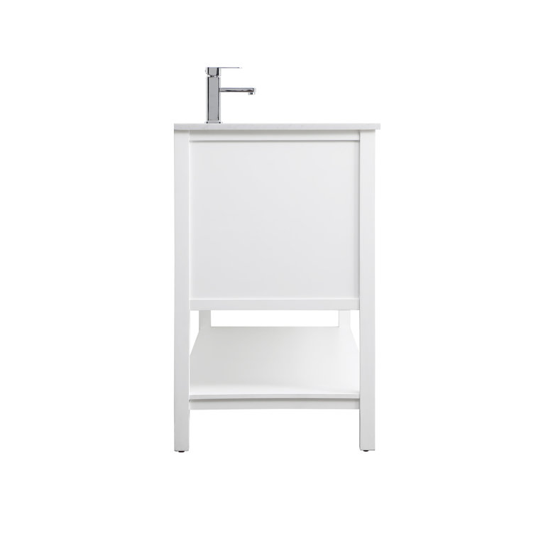 Heath 54'' White Double Vanity with Engineered Marble Top