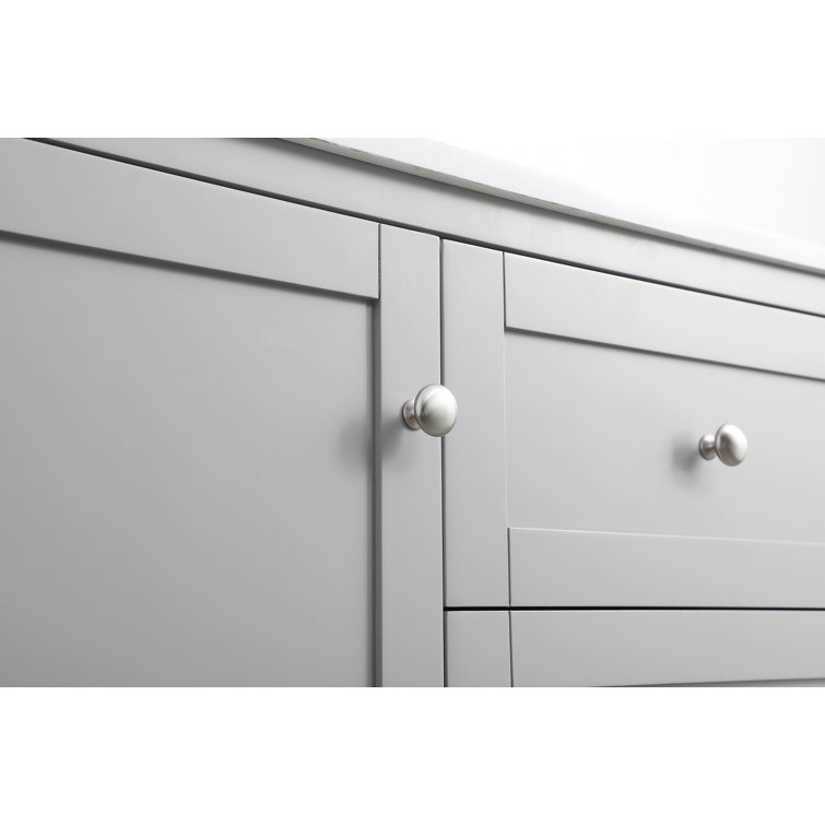 Heath 60'' Gray Freestanding Double Vanity with Marble Top