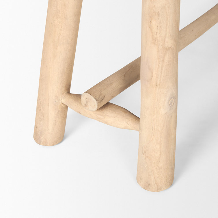 Light Brown Mango Wood Bench with Eucalyptus Legs