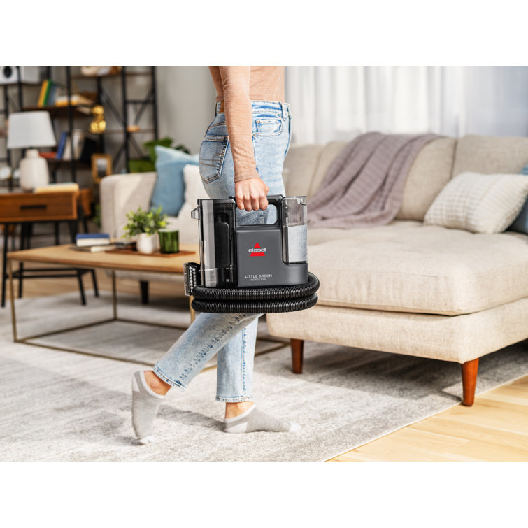 Compact Dark Gray Cordless Upholstery and Carpet Cleaner