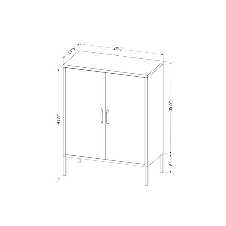 Black Metal Adjustable Shelving Kitchen Pantry Cabinet