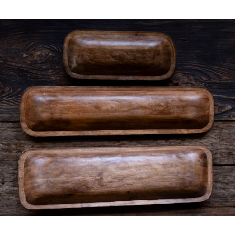 Natural Mango Wood Rectangular Decorative Tray