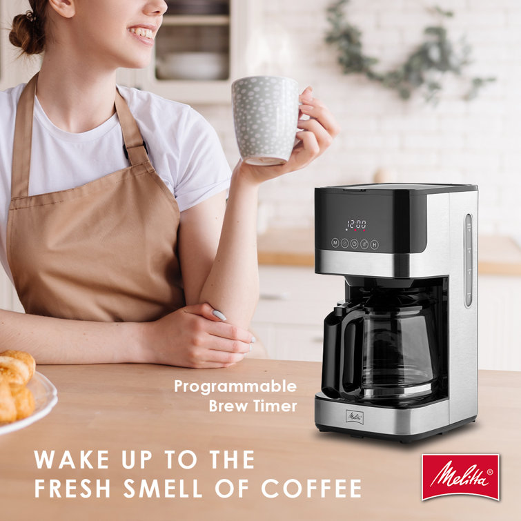 Sleek Stainless Steel 10-Cup Programmable Drip Coffee Maker