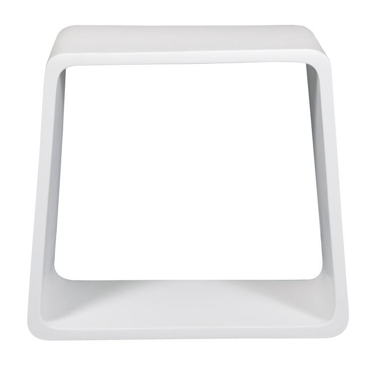 White Matte Resin Modern Bathroom Shower Stool