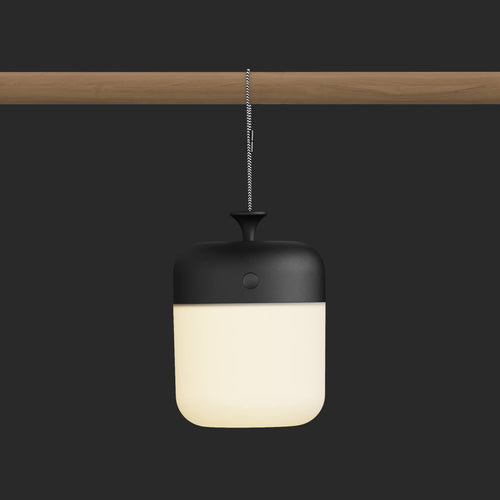 Acorn Black Portable LED Lantern with Dimmable Light