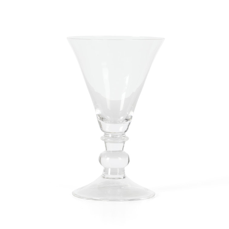 Crispa 10 Oz Clear Handmade Martini Glass Set of 4